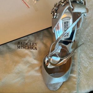 Karmen II Silver Metallic Suede